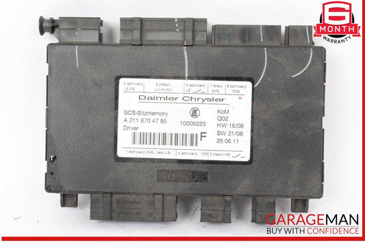 03-12 Mercedes GL450 X166 Front Left Seat Control Module 2118700526 OEM