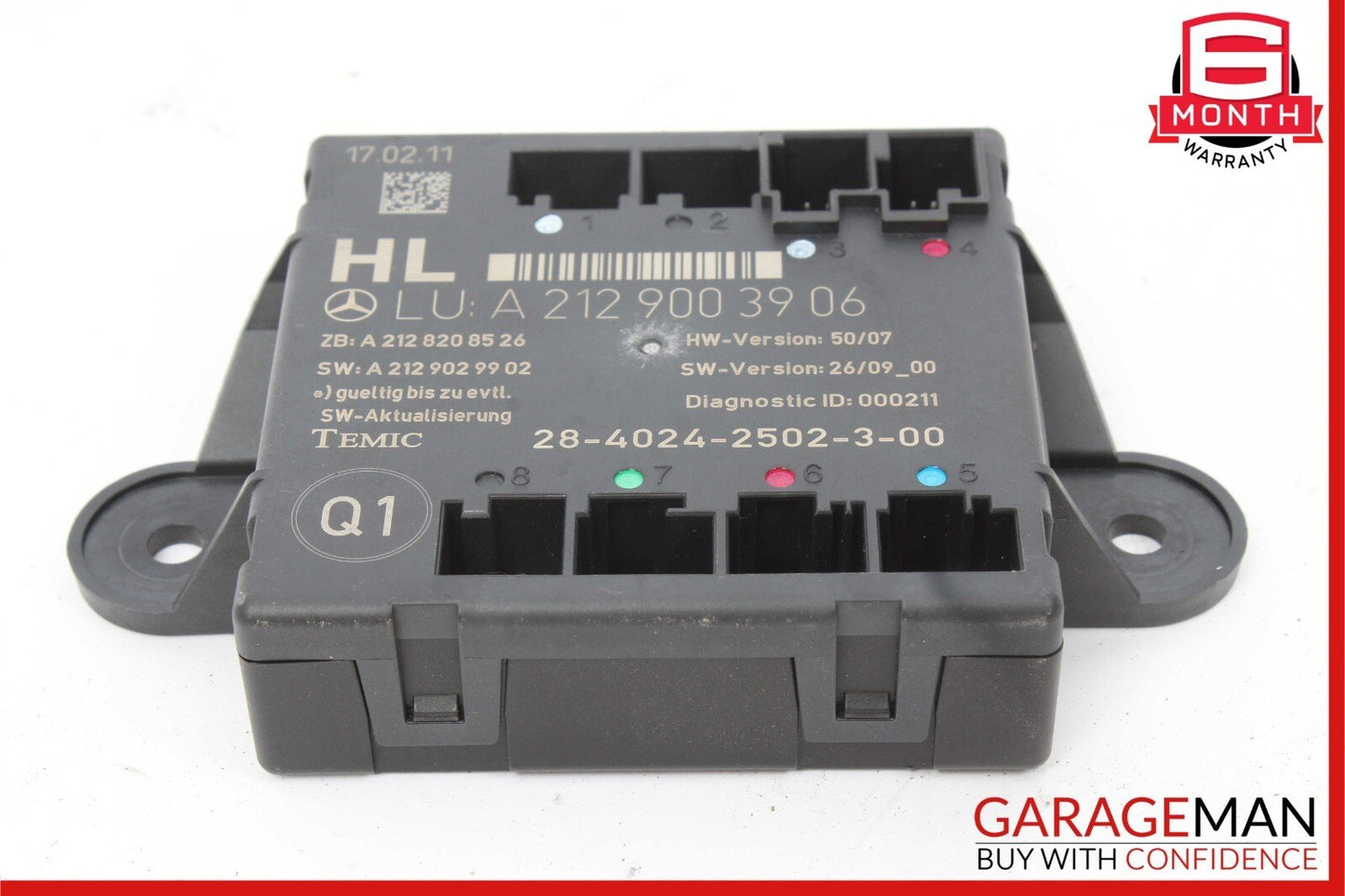 08-18 Mercedes W212 E350 C250 GLK350 CLS550 Rear Left Side Door Control Module