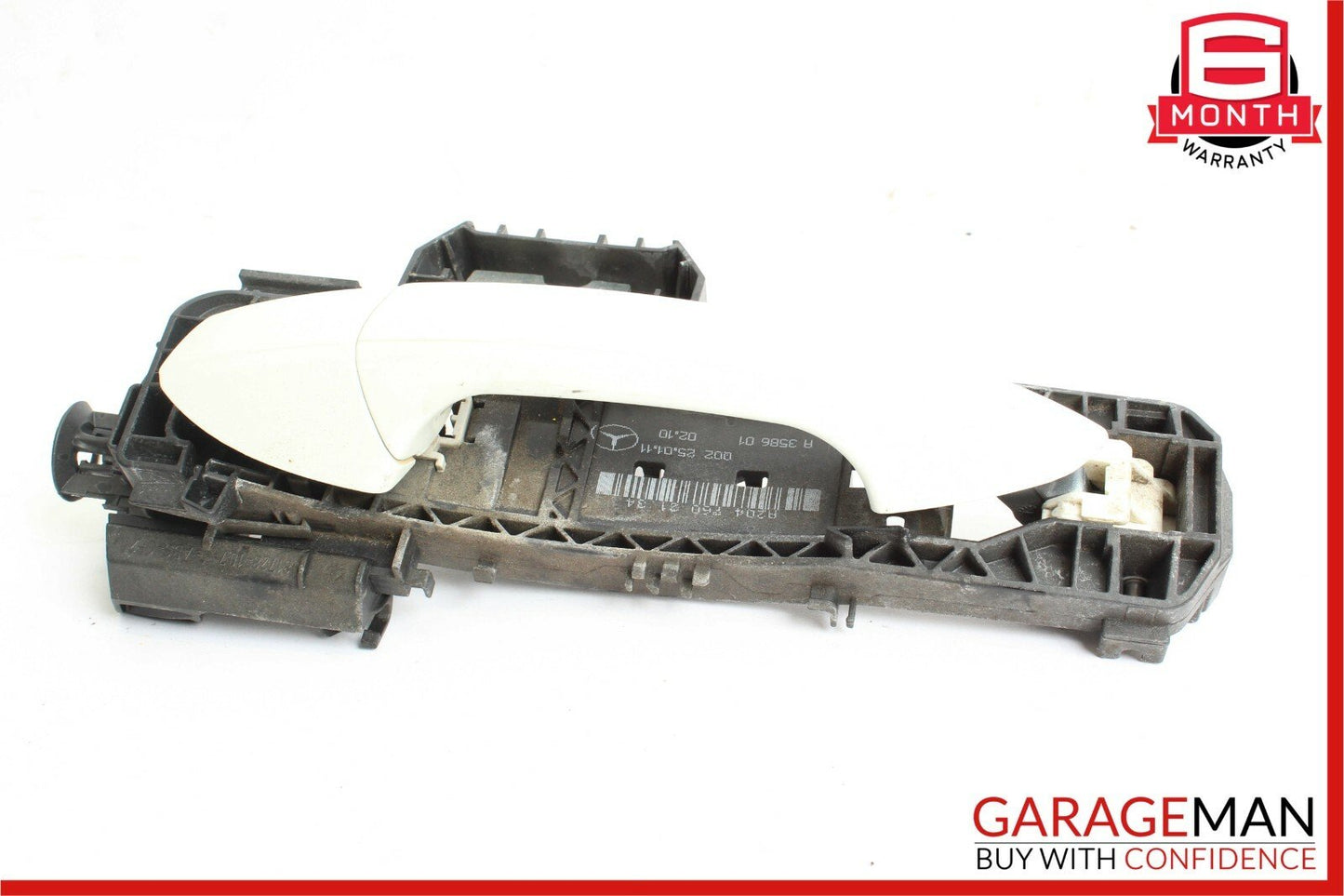10-14 Mercedes W204 C300 Rear Left Driver Side Exterior Door Handle White OEM