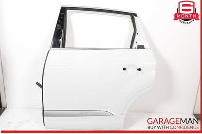 17-19 Audi Q7 Rear Left Driver Side Door Shell White OEM