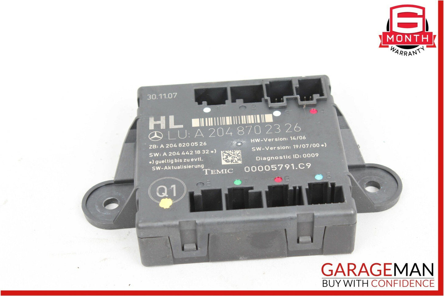 08-14 Mercedes W204 C300 C350 Rear Left Side Door Control Module 2048702326 OEM