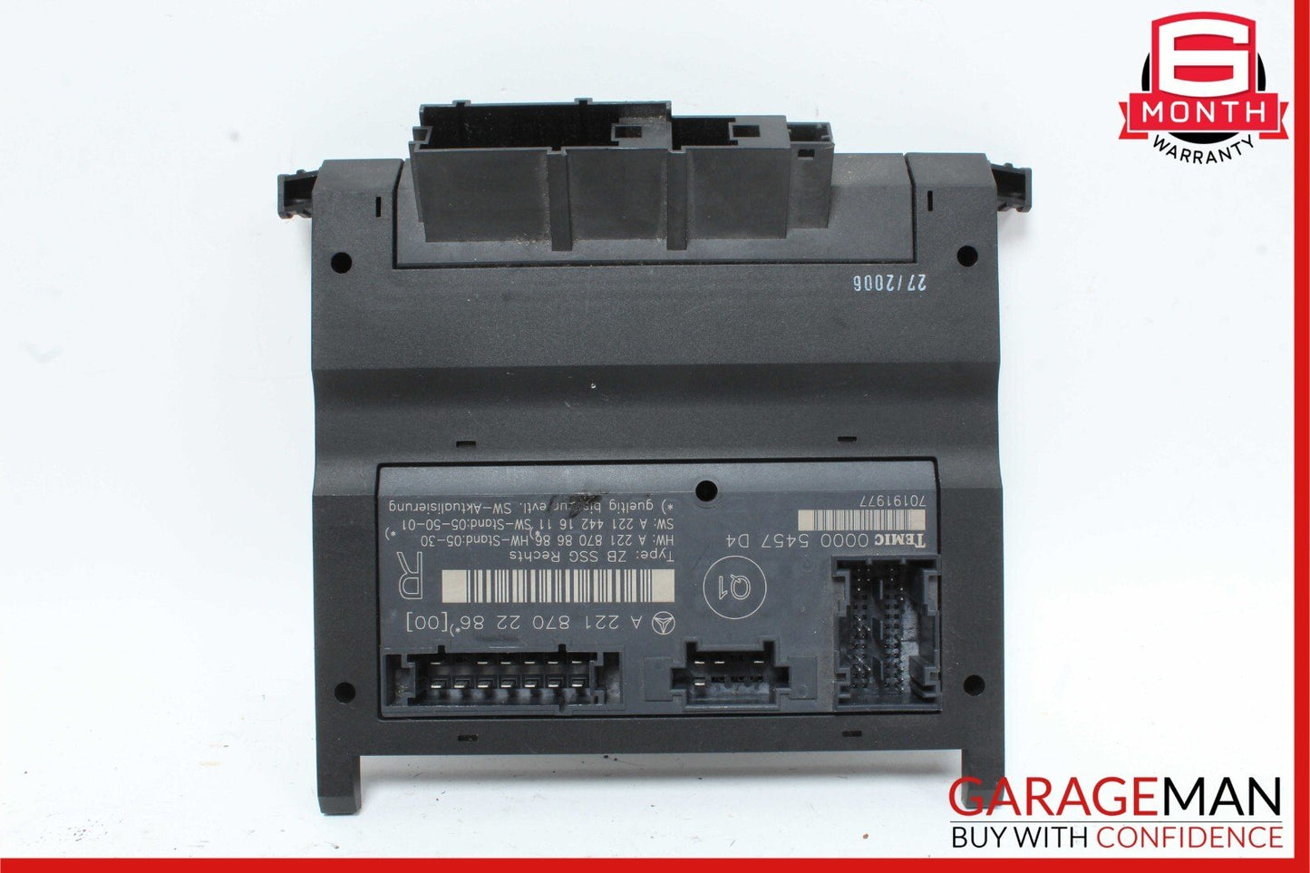 07-13 Mercedes W221 S350 S550 Front Right Side Under Seat Control Module Unit