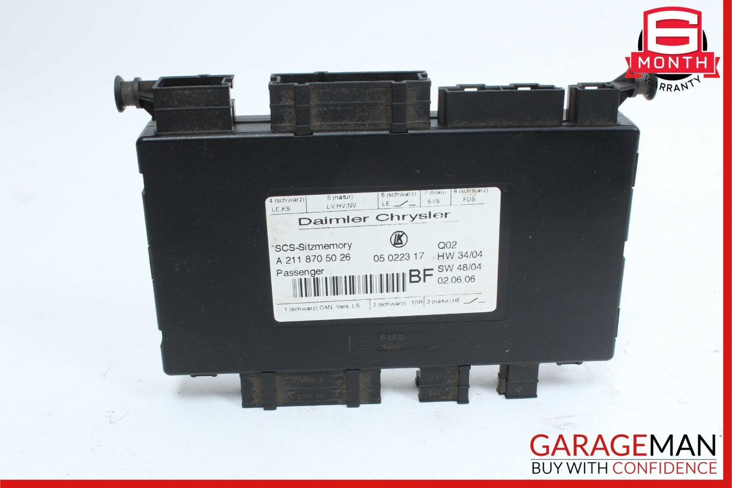 03-12 Mercedes E320 ML550 SLK280 GL450 Front Right Side Seat Controller Module