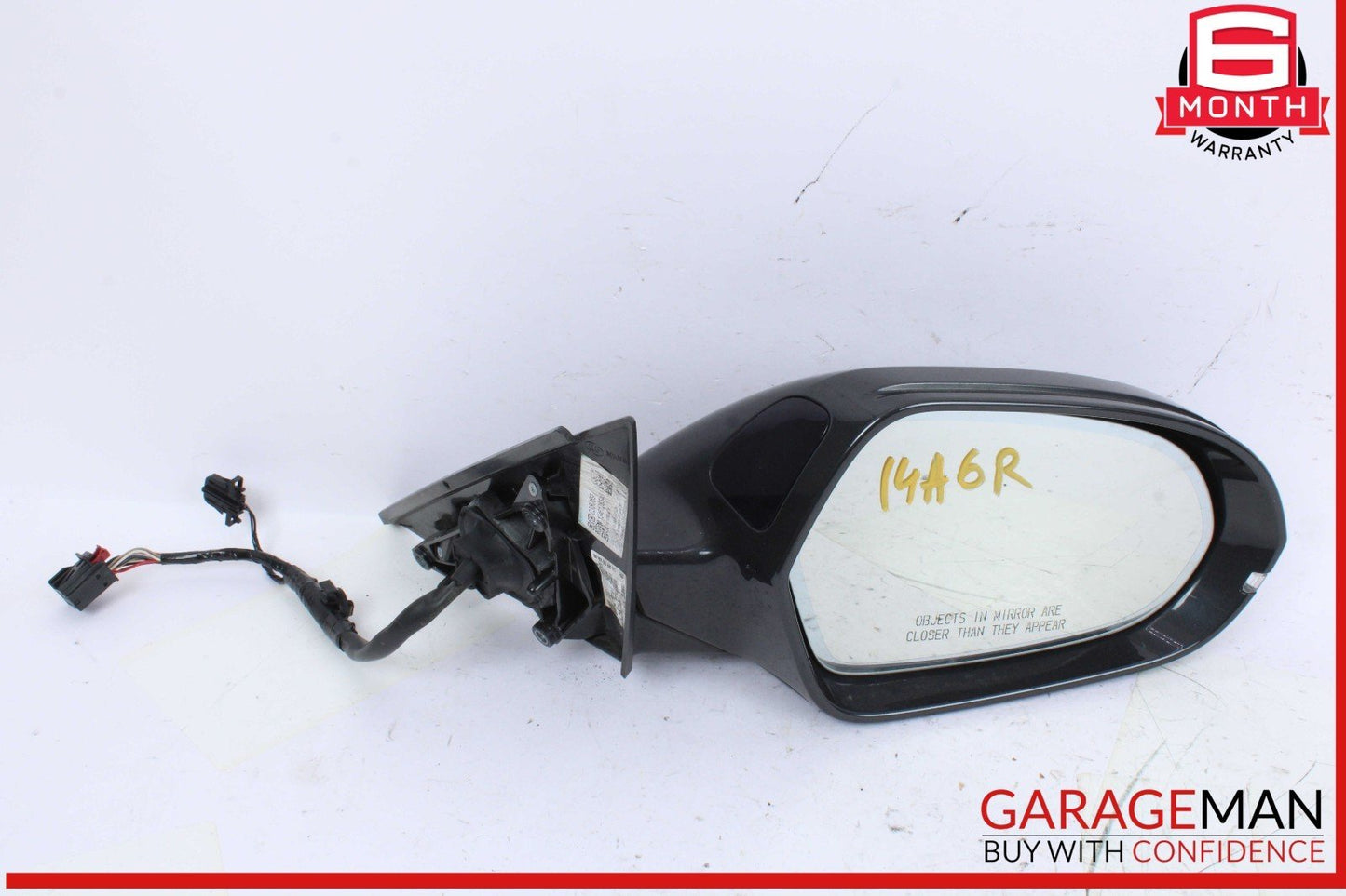 12-18 Audi A6 Front Right Passenger Side Door Rear View Mirror Black 4G1857410BB