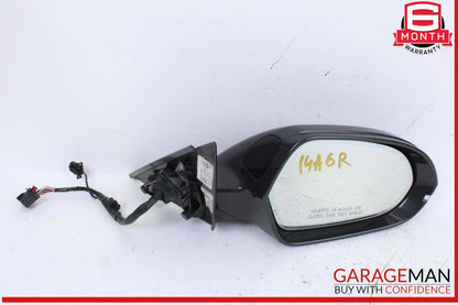 12-18 Audi A6 Front Right Passenger Side Door Rear View Mirror Black 4G1857410BB