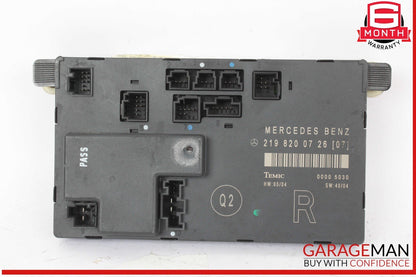 06-11 Mercedes W219 CLS63 AMG CLS500 Front Right Door Control Module 2198200726