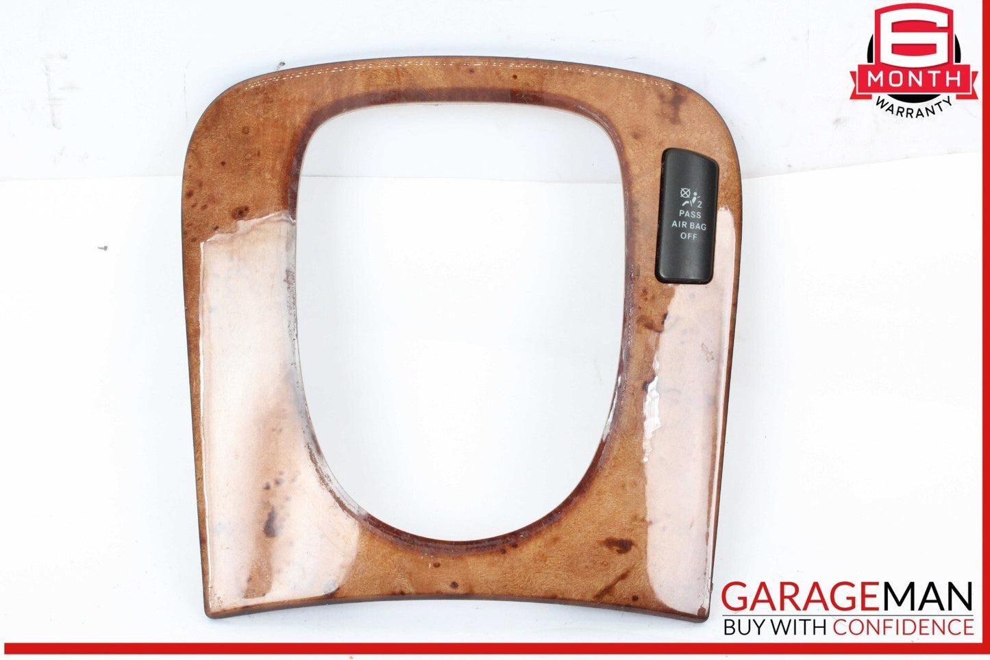 00-06 Mercedes W220 S500 S430 Front Center Console Shift Shifter Trim Bezel Wood