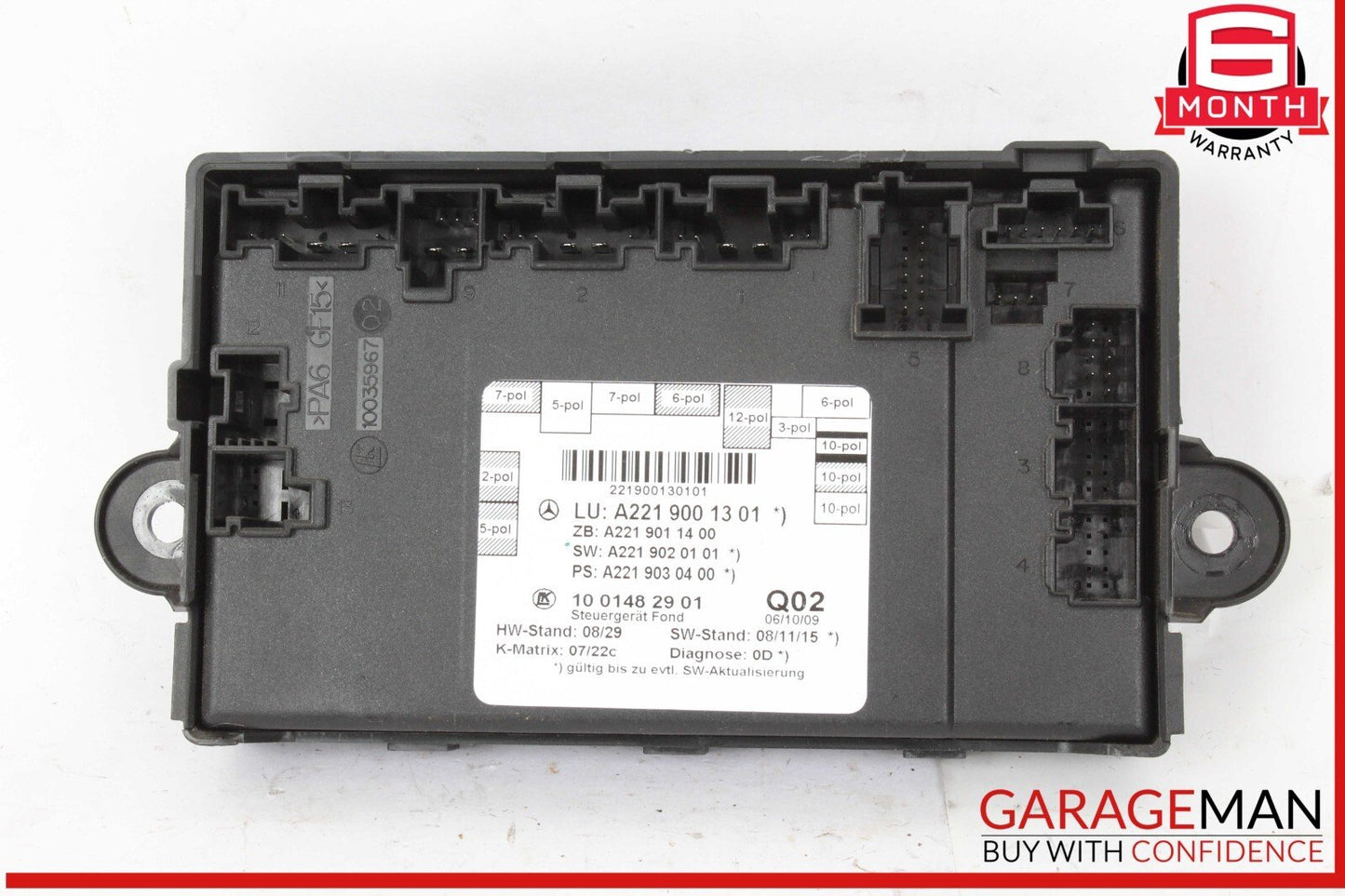 07-13 Mercedes W221 S400 Hybrid Rear Right or Left Side Door Control Module OEM