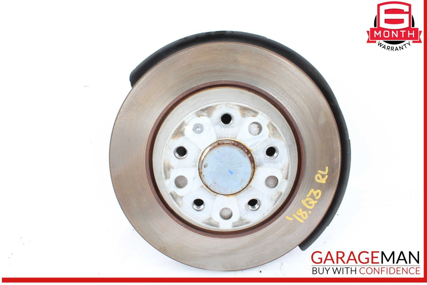 15-18 Audi Q3 Rear Left Side Spindle Knuckle Hub w/ Rotor Disc 3C0505435G OEM