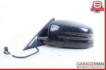 10-13 Mercedes W221 S400 HYBRID Front Left Side Mirror Door Rear View Blue OEM
