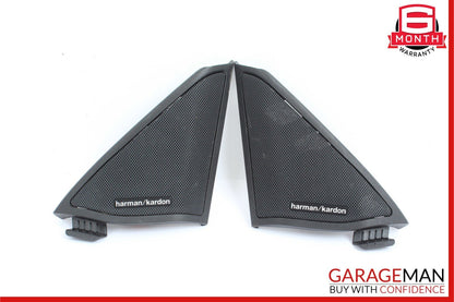 10-16 Mercedes W212 E350 Front Right & Left Door Panel Tweeter Speaker Cover Set