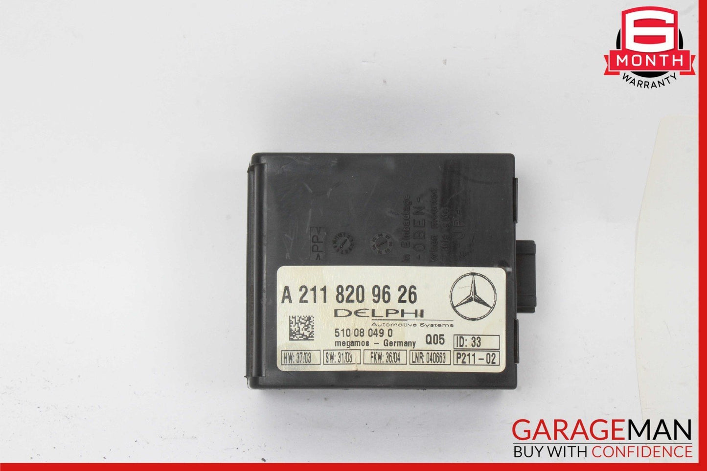 03-06 Mercedes W211 E500 CL55 AMG S430 Anti Theft Alarm Module 2118209126 OEM