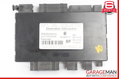 03-12 Mercedes W219 CLS500 GL450 SLK350 Front Right Seat Control Module Unit OEM