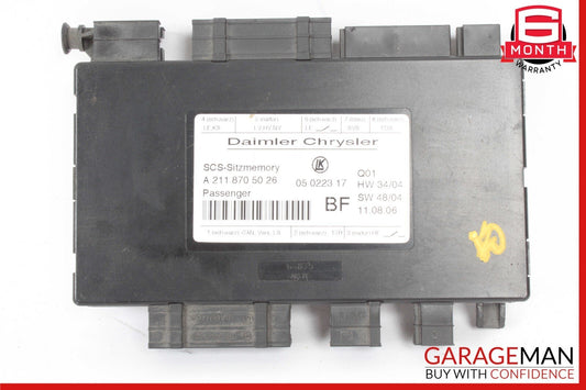 03-12 Mercedes W219 CLS500 GL450 SLK350 Front Right Seat Control Module Unit OEM