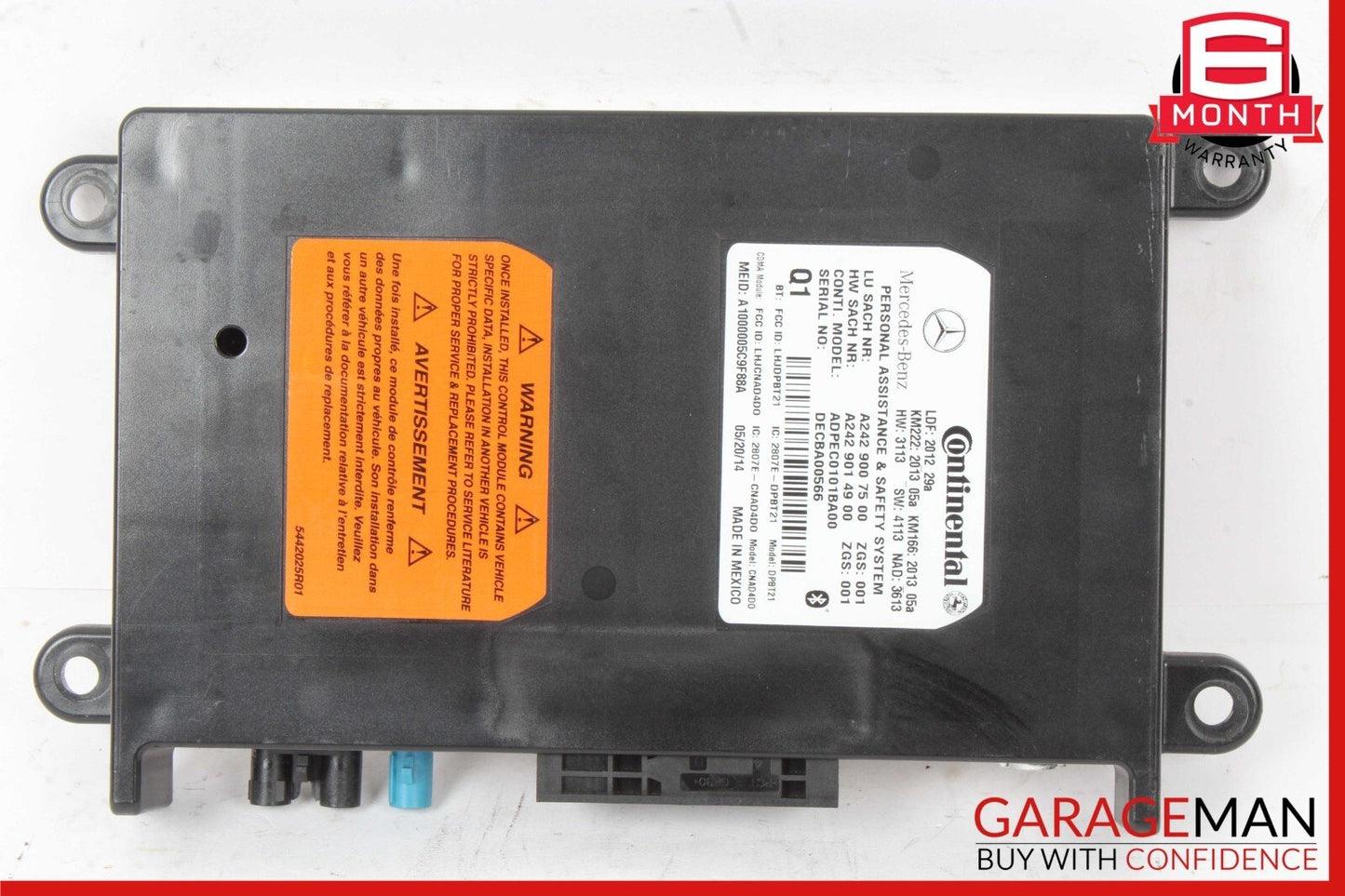 14-17 Mercedes B-Class W242 W246 Distress Call Control Unit 2429007500 OEM
