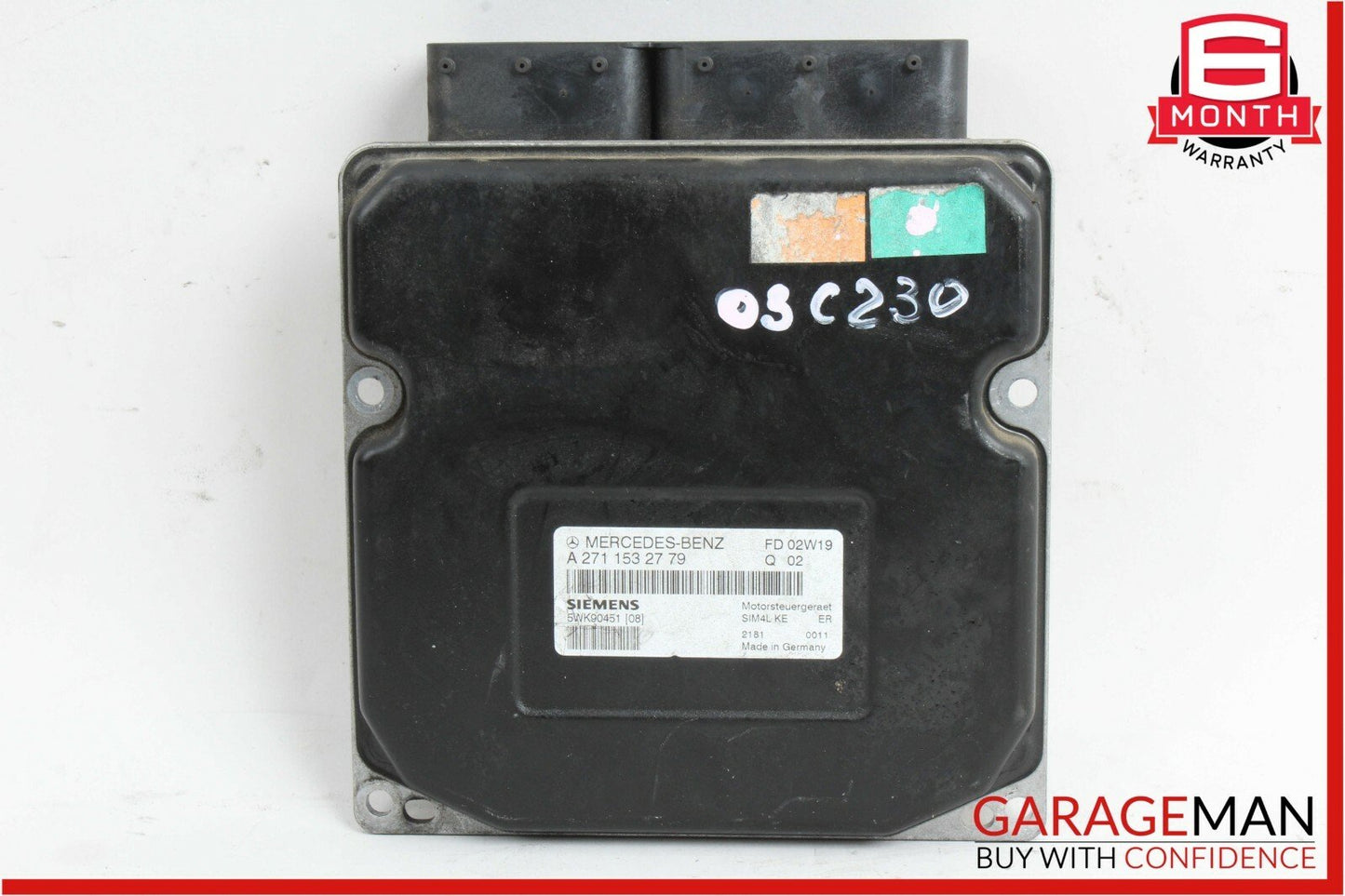 03-05 Mercedes W203 C230 1.8L ECU ECM Engine Computer Control Module Unit