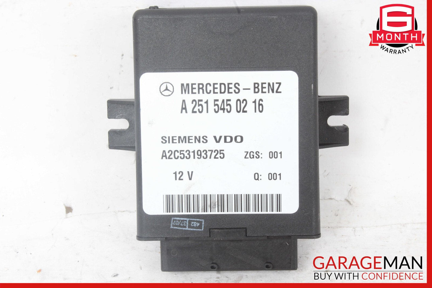 06-13 Mercedes W251 R350 E550 E350 Rear Air Suspension Control Module Unit OEM