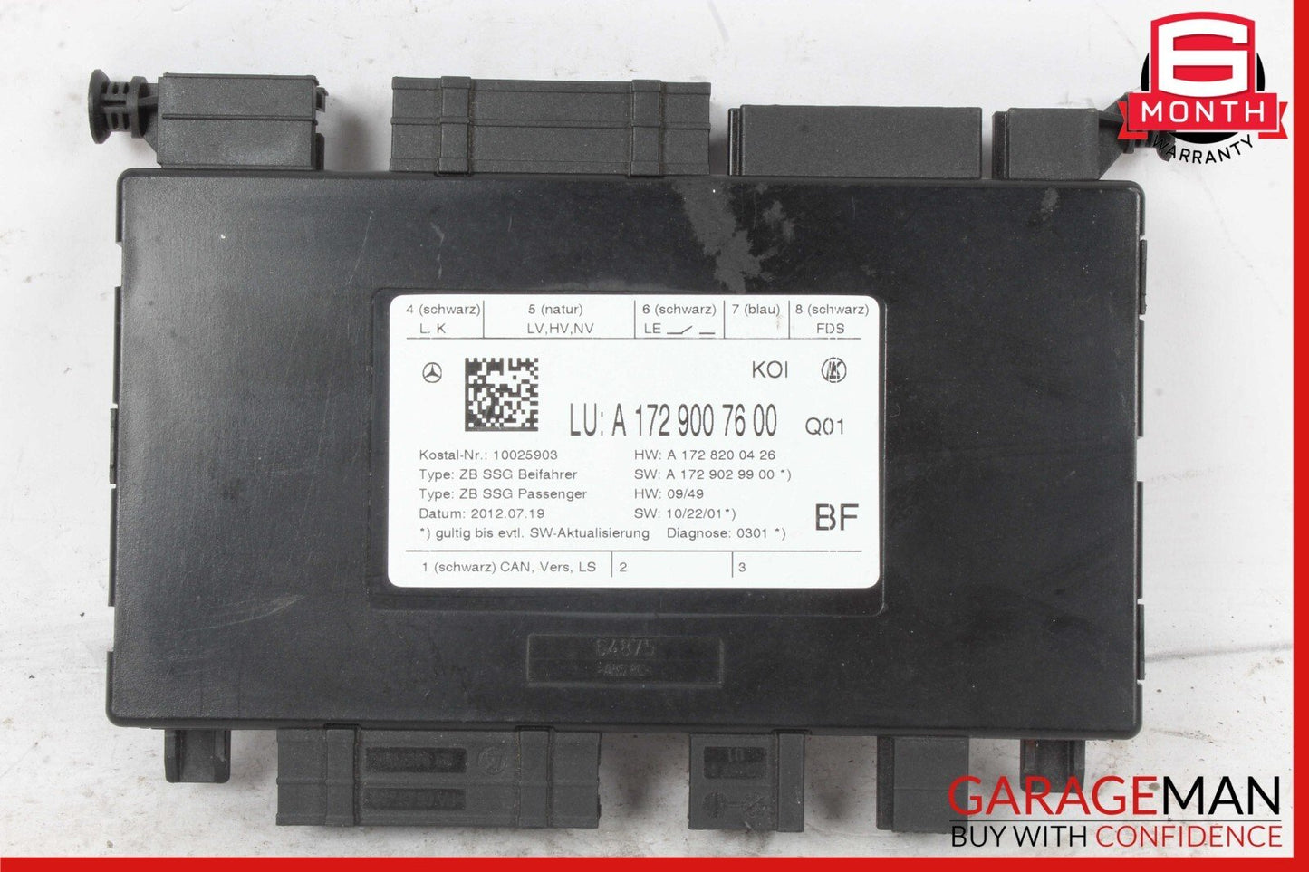 08-20 Mercedes W212 E350 CLS400 C300 Front Right Side Seat Control Module Unit