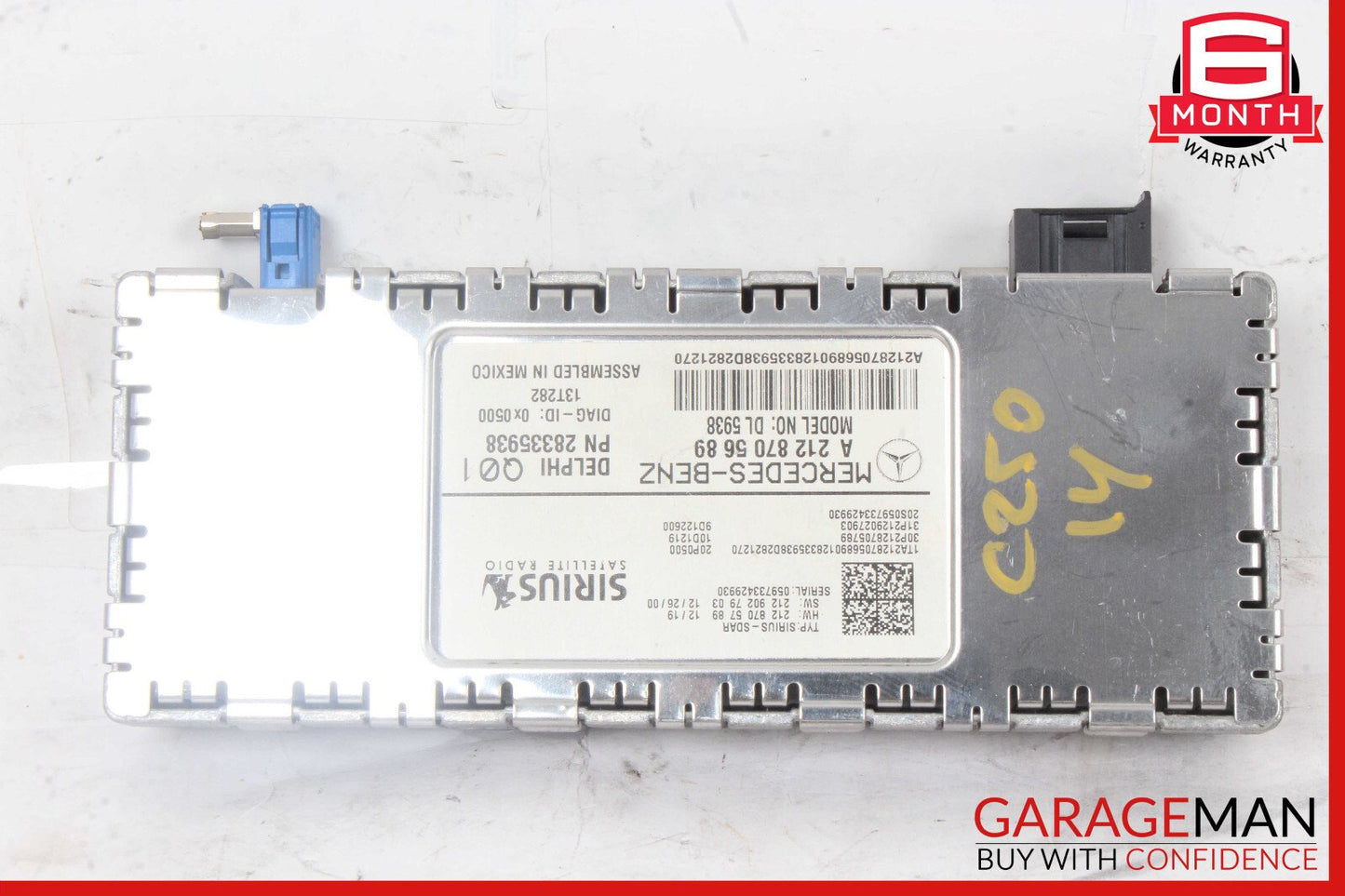 10-17 Mercedes W204 C250 E350 Sirius Satellite Radio Receiver Module Unit OEM