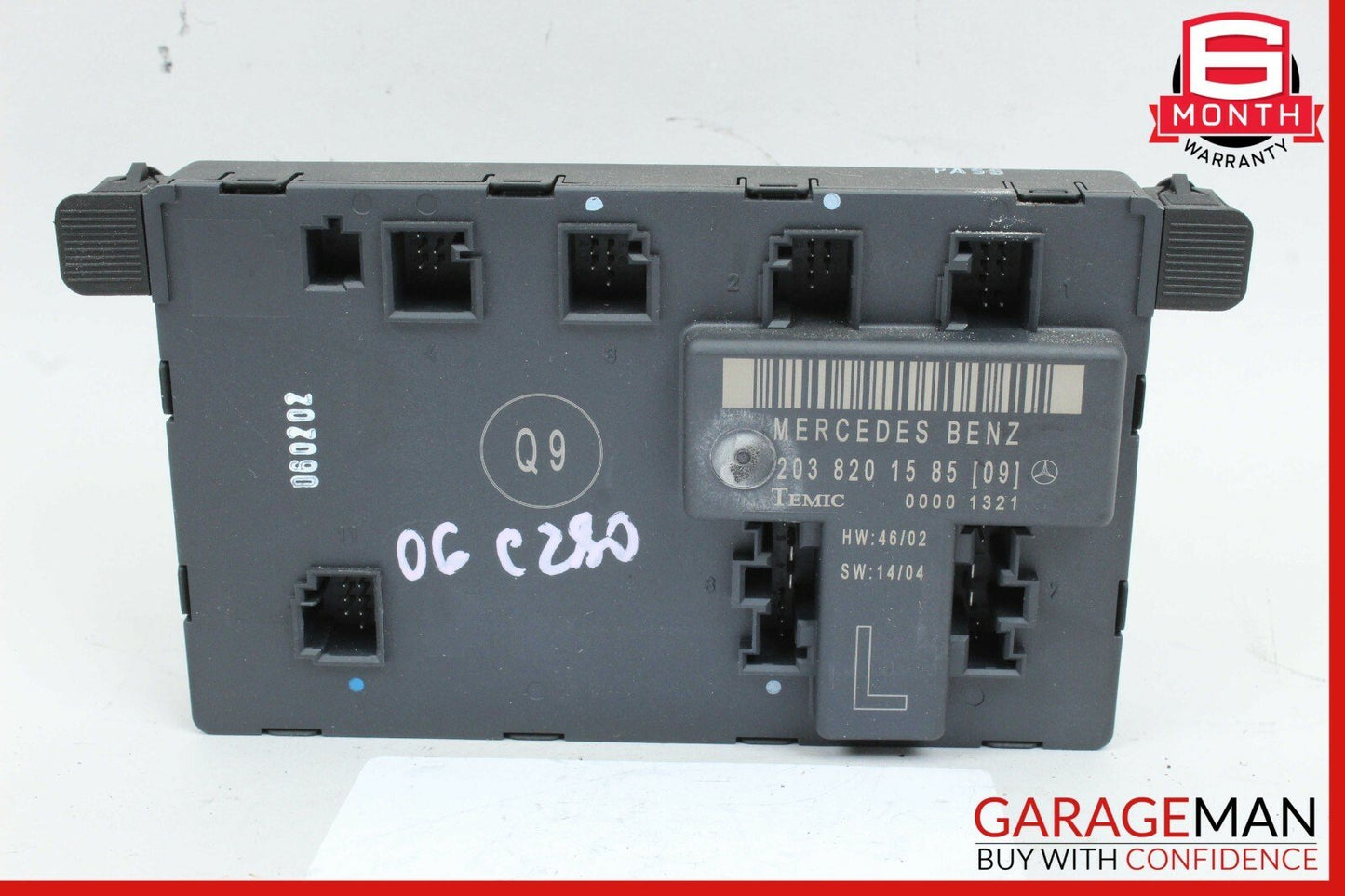 01-07 Mercedes W203 C280 Front Left Side Door Controller Module 2038201585