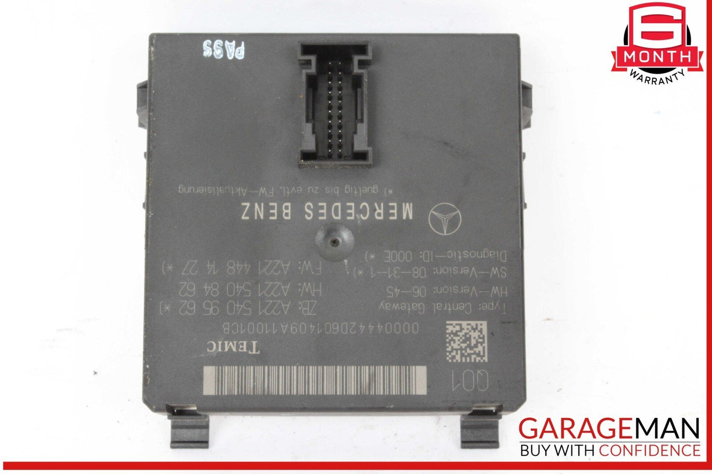 07-14 Mercedes W221 S400 Hybrid Central Gateway Control Module Unit OEM