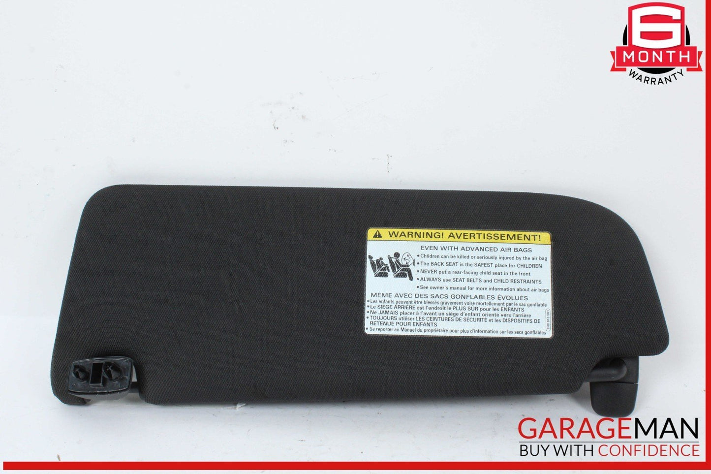 12-18 Audi S6 A6 A7 Front Right Passenger Side Sun Visor Sunvisor Black OEM