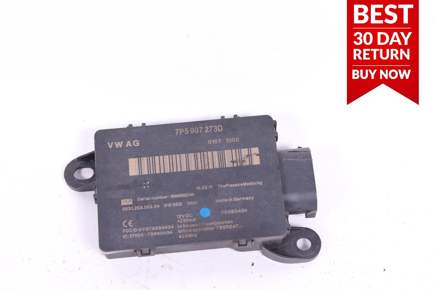10-17 PORSCHE CAYENNE 958 S TIRE PRESSURE MONITOR CONTROL MODULE A66 OEM
