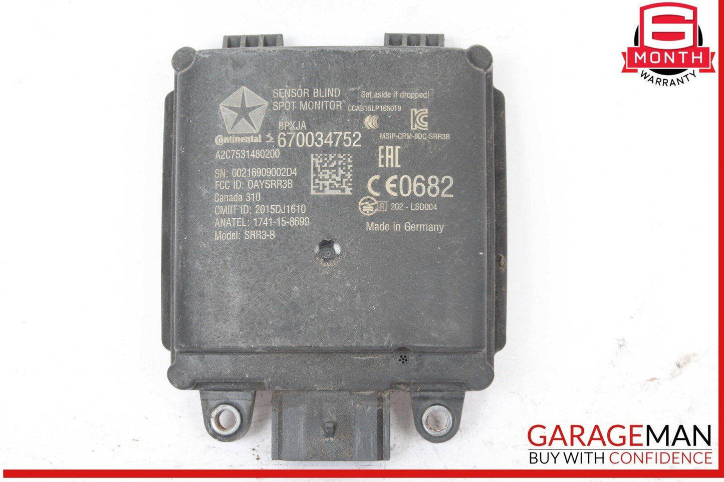 17-20 Maserati Levante Rear Left / Right Blind Spot Radar Module 670034752