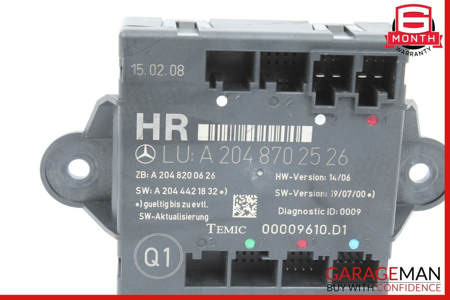 08-14 Mercedes W204 C350 C300 Rear Right Side Door Control Module 2048702526 OEM