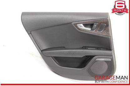12-18 Audi A7 Rear Left Driver Side Interior Door Panel Trim Cover OEM