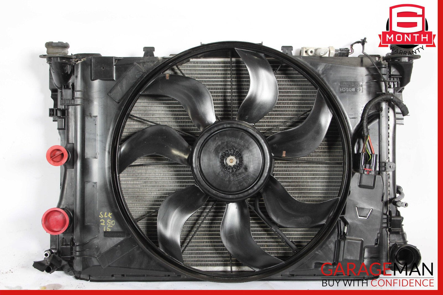 12-15 Mercedes R172 SLK250 Radiator Cooling Fan Motor AC Condenser Assy OEM