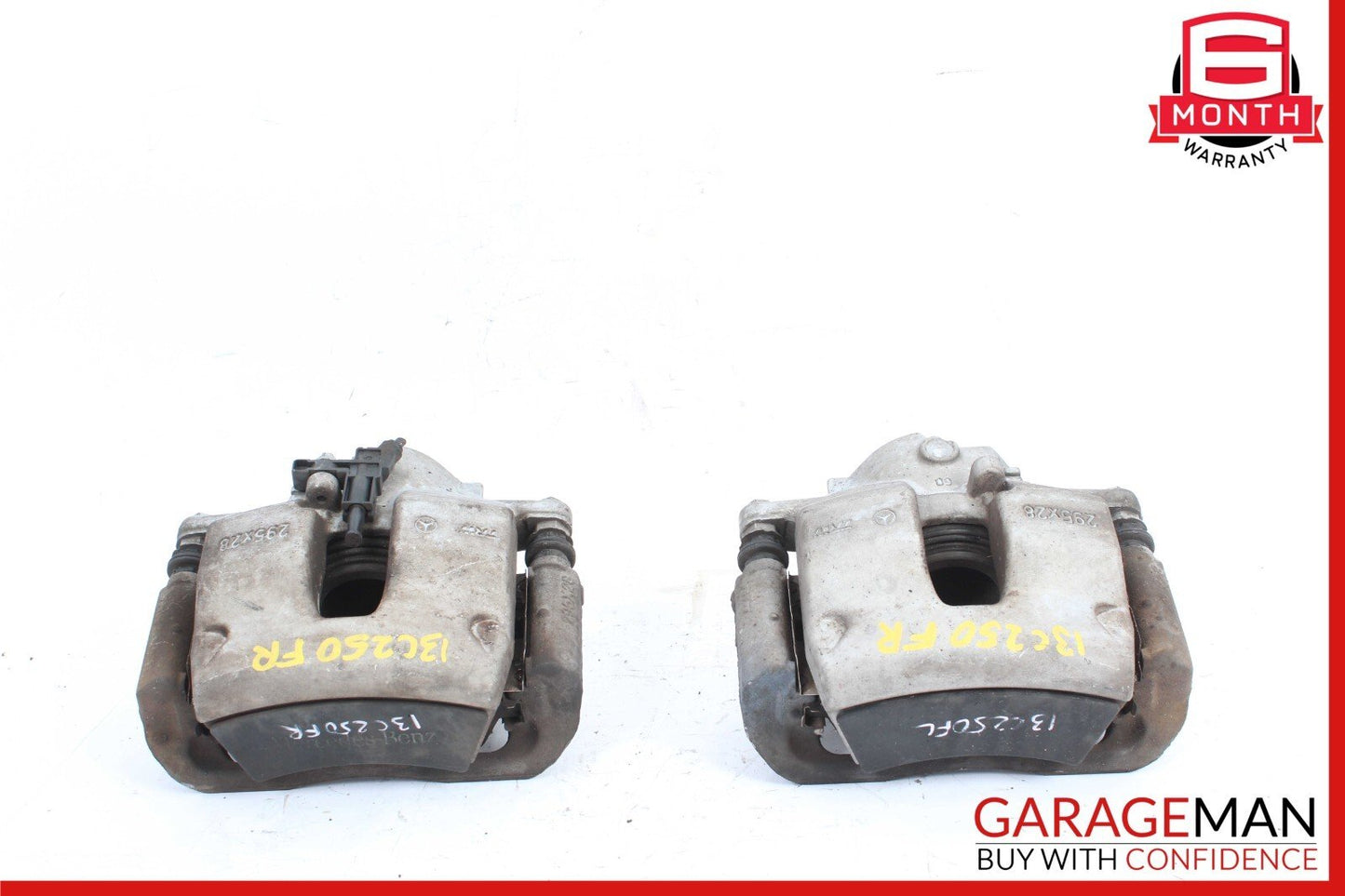 08-14 Mercedes W204 C250 C180 Front Brake Caliper Calipers Set of 2 Pc 295x28