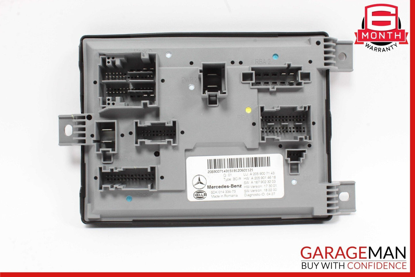 19-21 Mercedes W205 C300 C63 AMG Rear Trunk SAM Signal Acquisition Module Unit