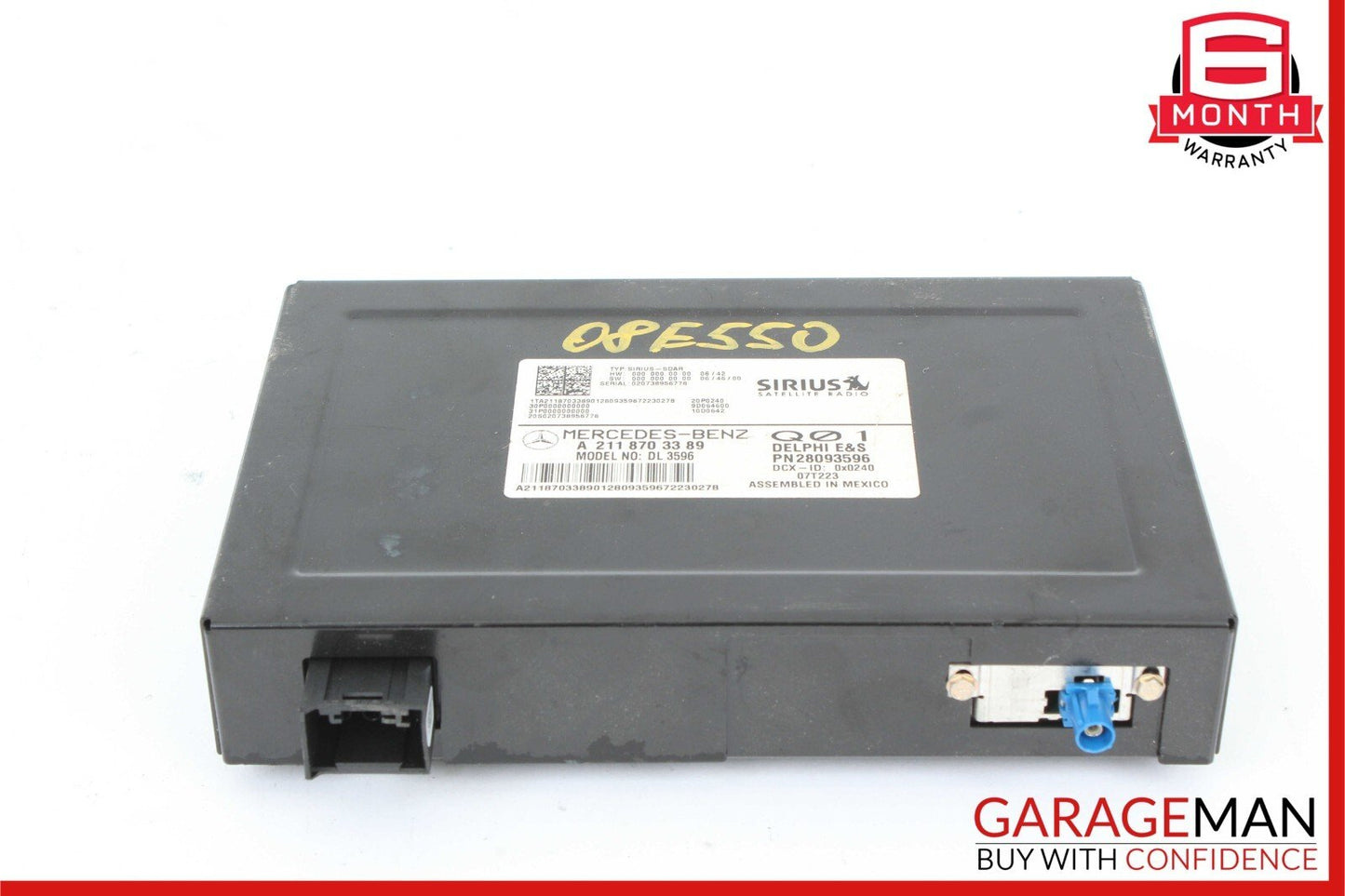 03-11 Mercedes GL450 CLS550 E550 Sirius Satellite Radio Receiver Module Unit