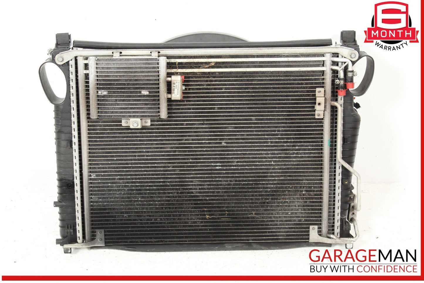 03-06 Mercedes R230 SL500 Engine Motor Cooling Radiator Fan Shroud A/C Condenser