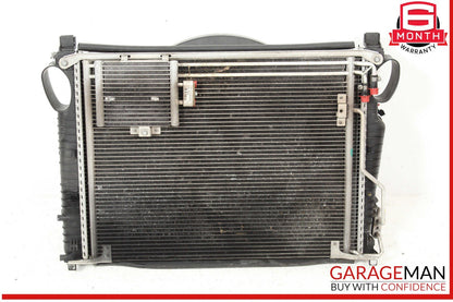 03-06 Mercedes R230 SL500 Engine Motor Cooling Radiator Fan Shroud A/C Condenser