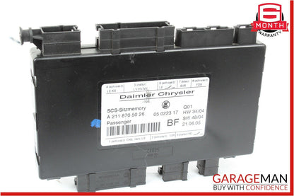 03-11 Mercedes E350 SLK280 GL450 Front Right Passenger Side Seat Control Module