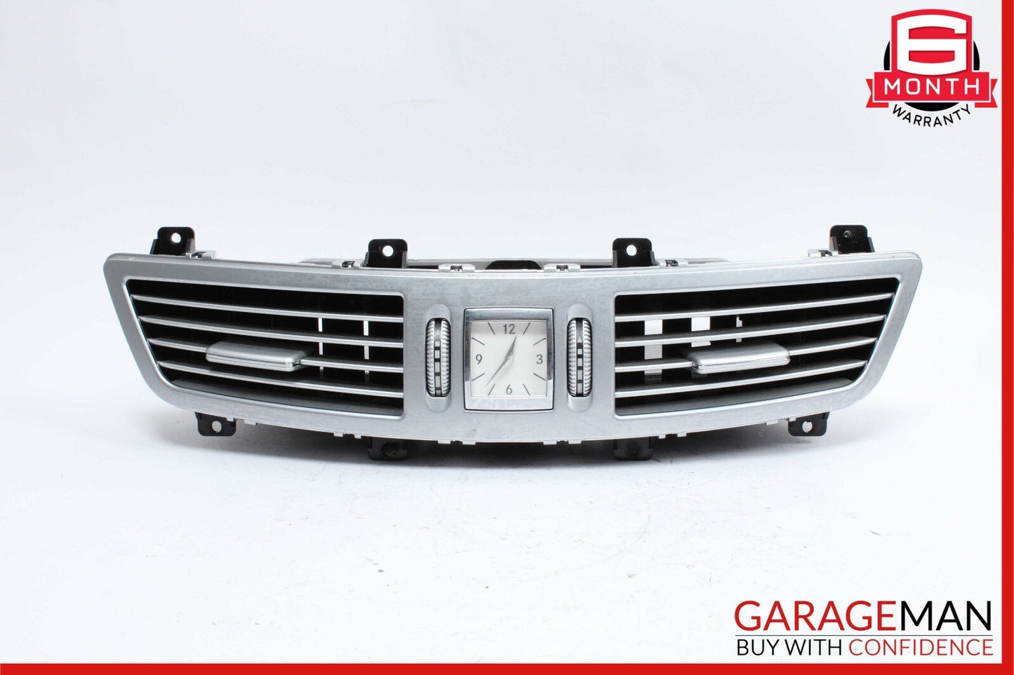 07-13 Mercedes W221 S550 Center Dash Air Vent AC A/C Clock Trim Cover Assembly