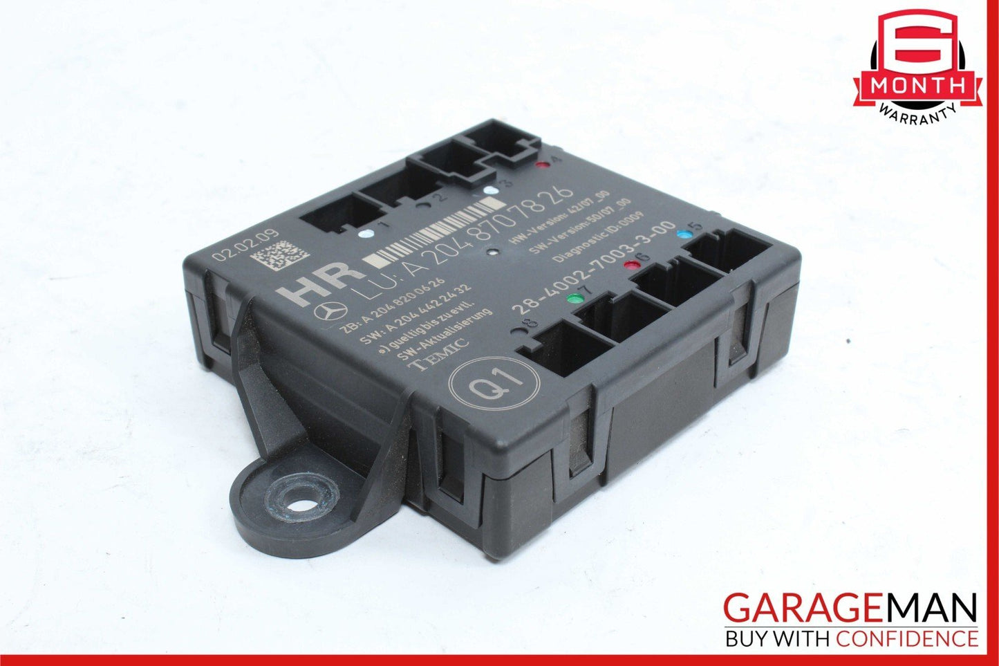 08-11 Mercedes W204 C63 AMG Rear Right Passenger Side Door Control Module Unit
