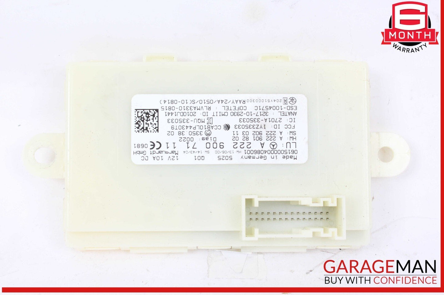 14-19 Mercedes W205 C300 S600 GLC350 S550 Keyless Go Entry Control Module OEM