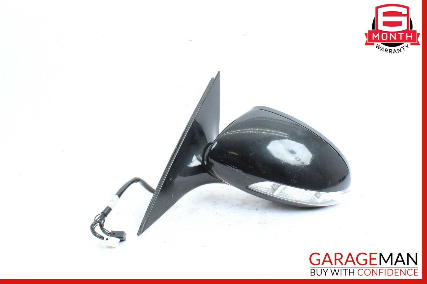 07-09 Mercedes W221 S550 S600 Front Left Side Mirror Door Rear View Black OEM