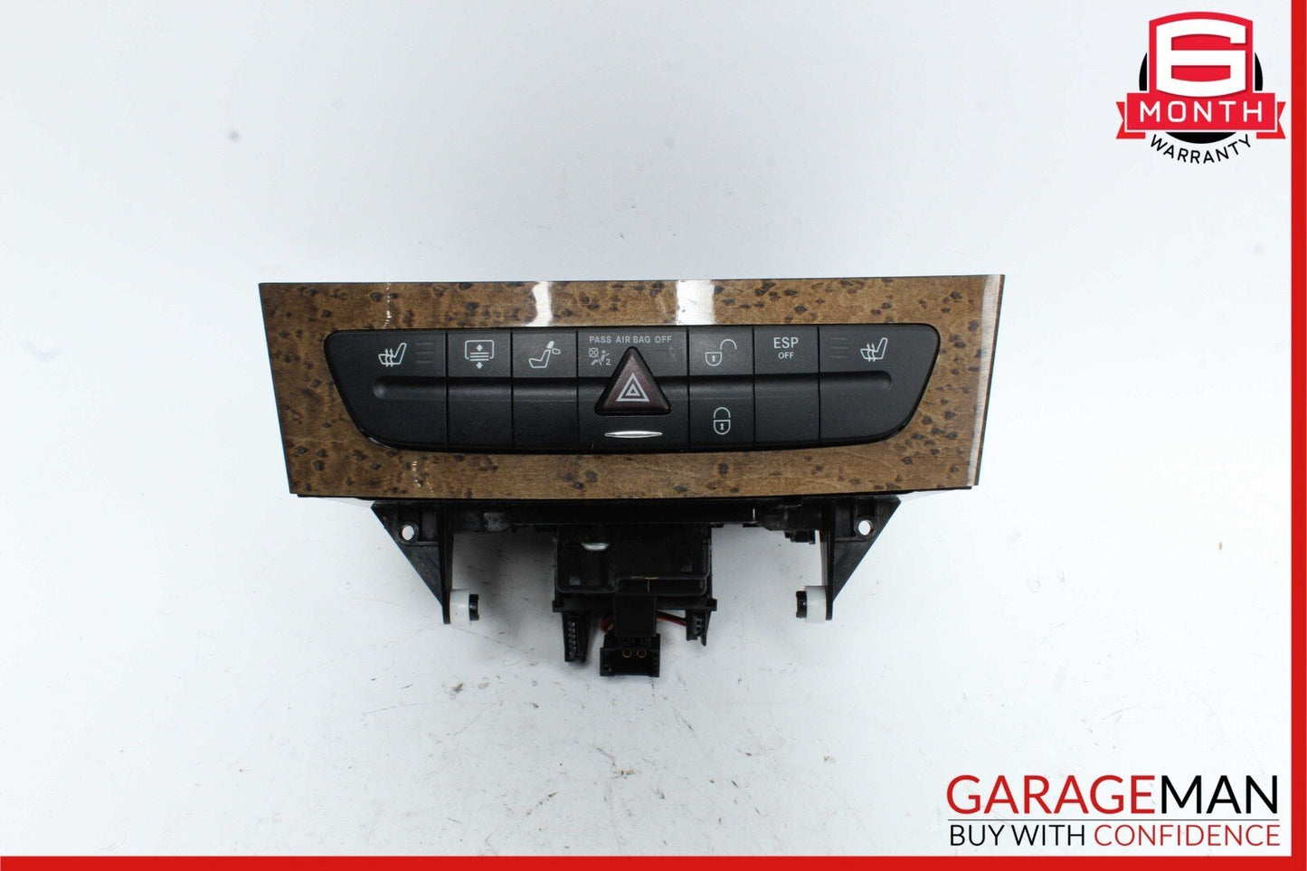 03-09 Mercedes W211 E350 E55 AMG Hazard Light Door Lock Control Switch Walnut