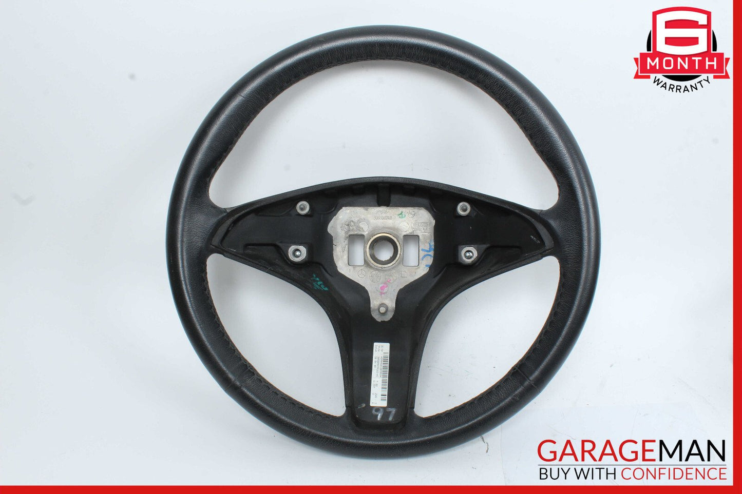 08-12 Mercedes W204 C250 C280 C300 3 Spoke Steering Wheel 2044601203 Black OEM