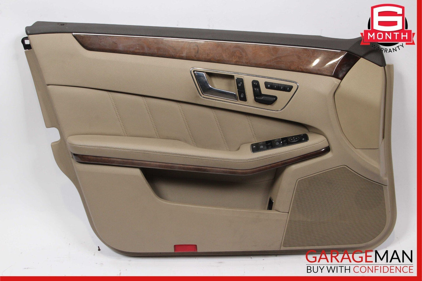 10-13 Mercedes W212 E350 Front Left Side Interior Door Trim Panel Assembly Brown
