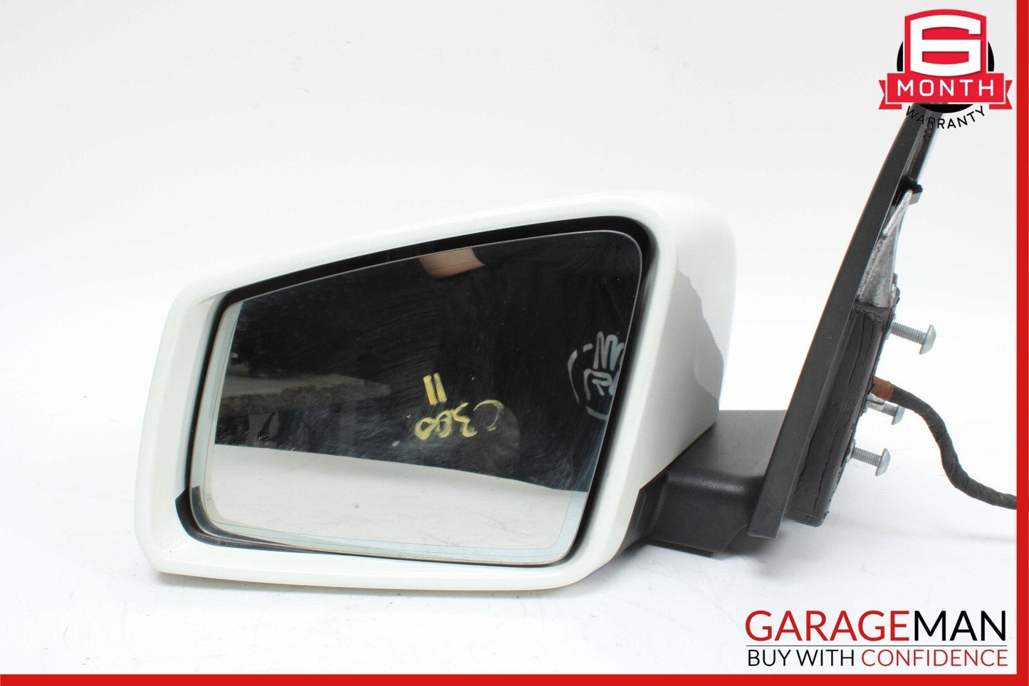10-11 Mercedes W204 C300 Front Left Driver Side Rear View Door Mirror White OEM