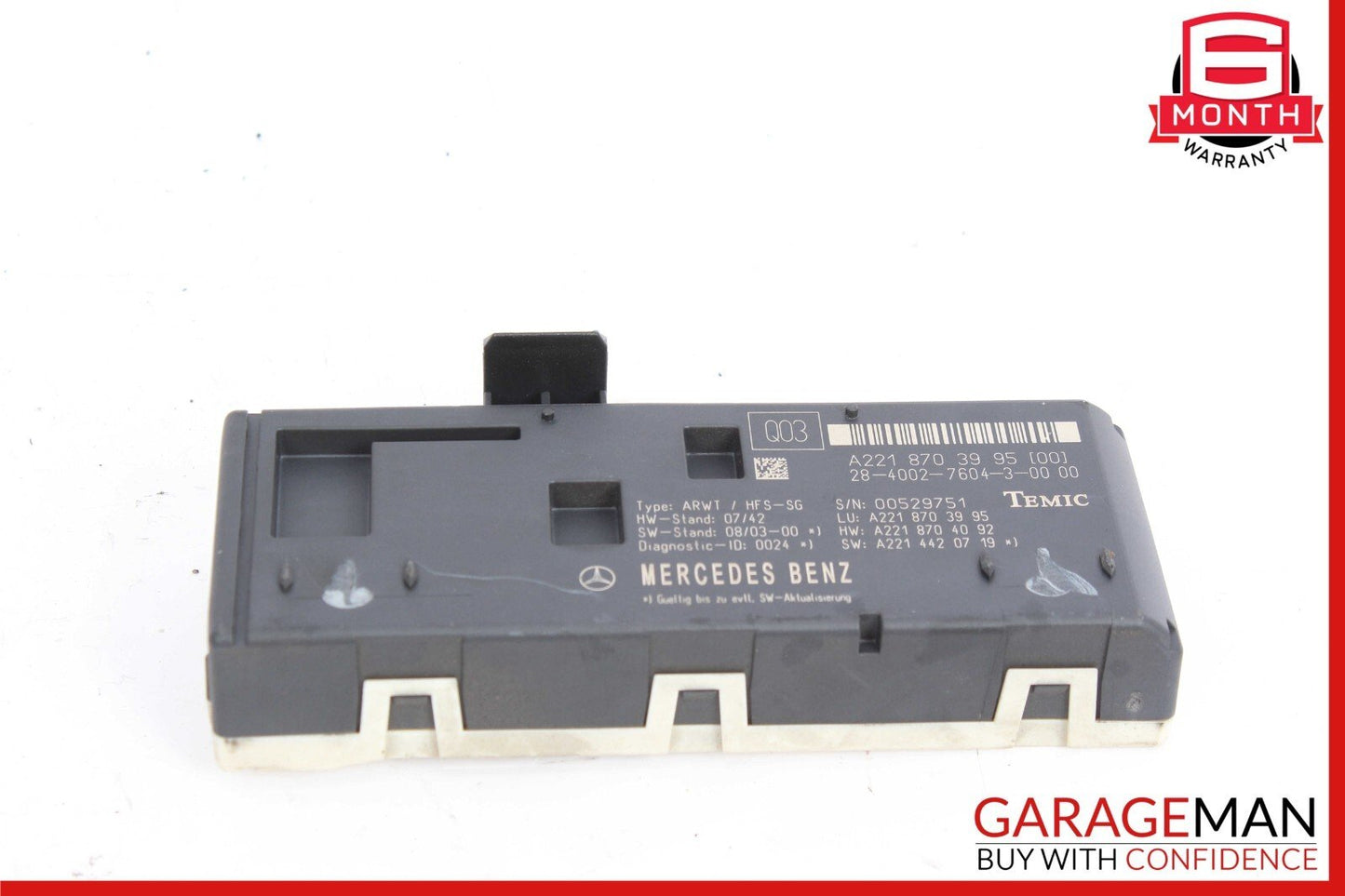 07-14 Mercedes W221 S600 CL550 Rear Trunk Release Remote Open Close Module Unit