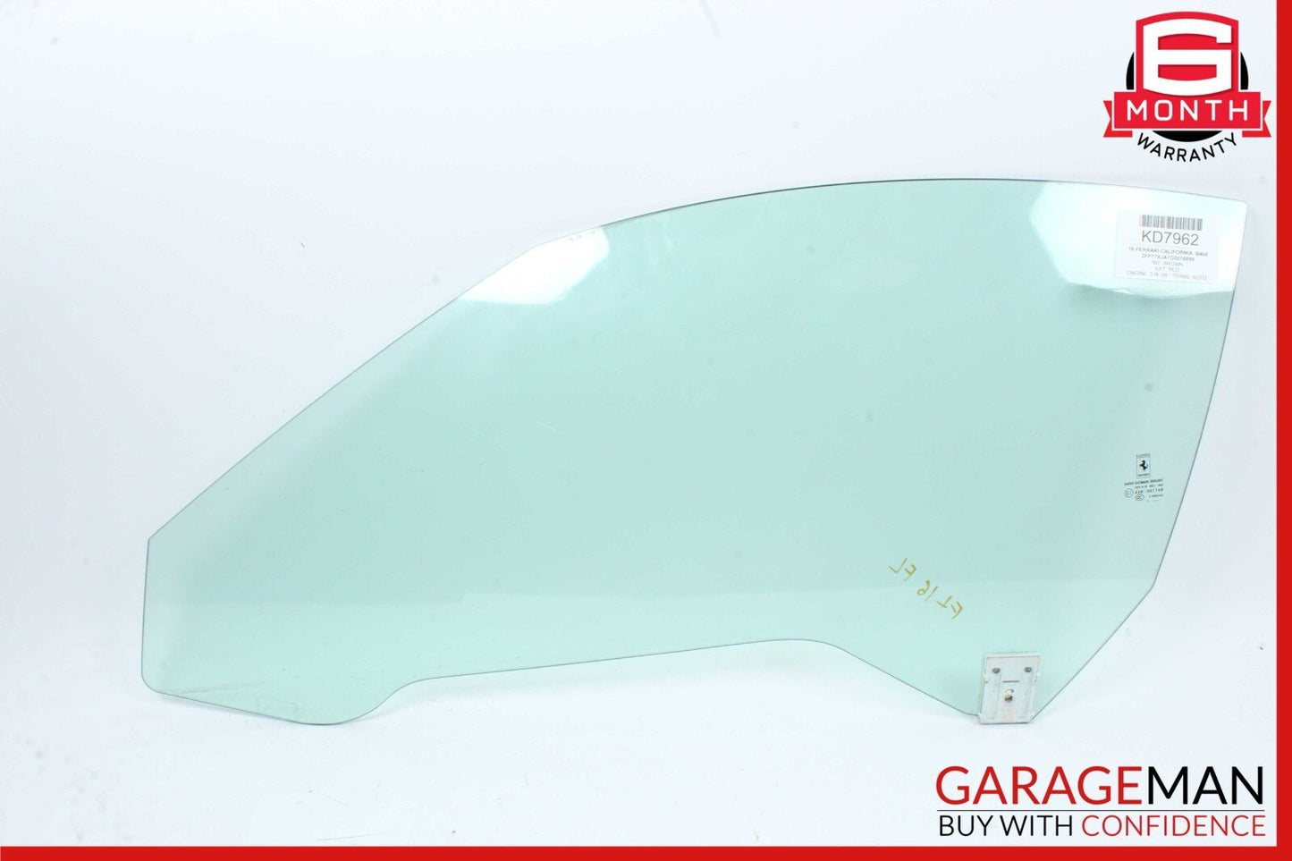 15-18 Ferrari California T Front Left Driver Side Door Window Glass OEM