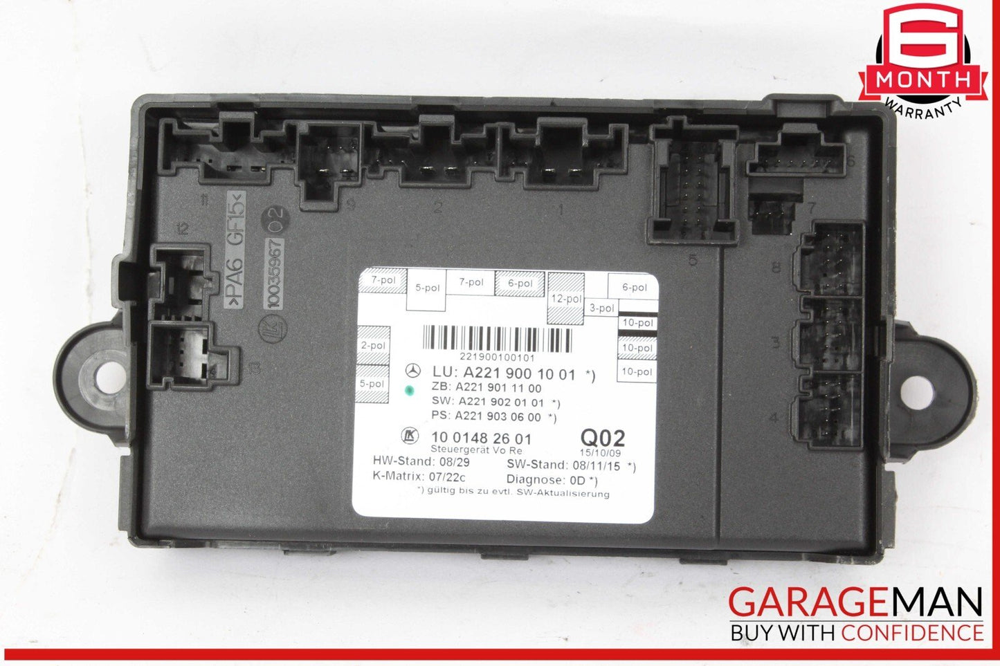10-13 Mercedes W221 S400 Hybrid Front Right Side Door Control Module OEM