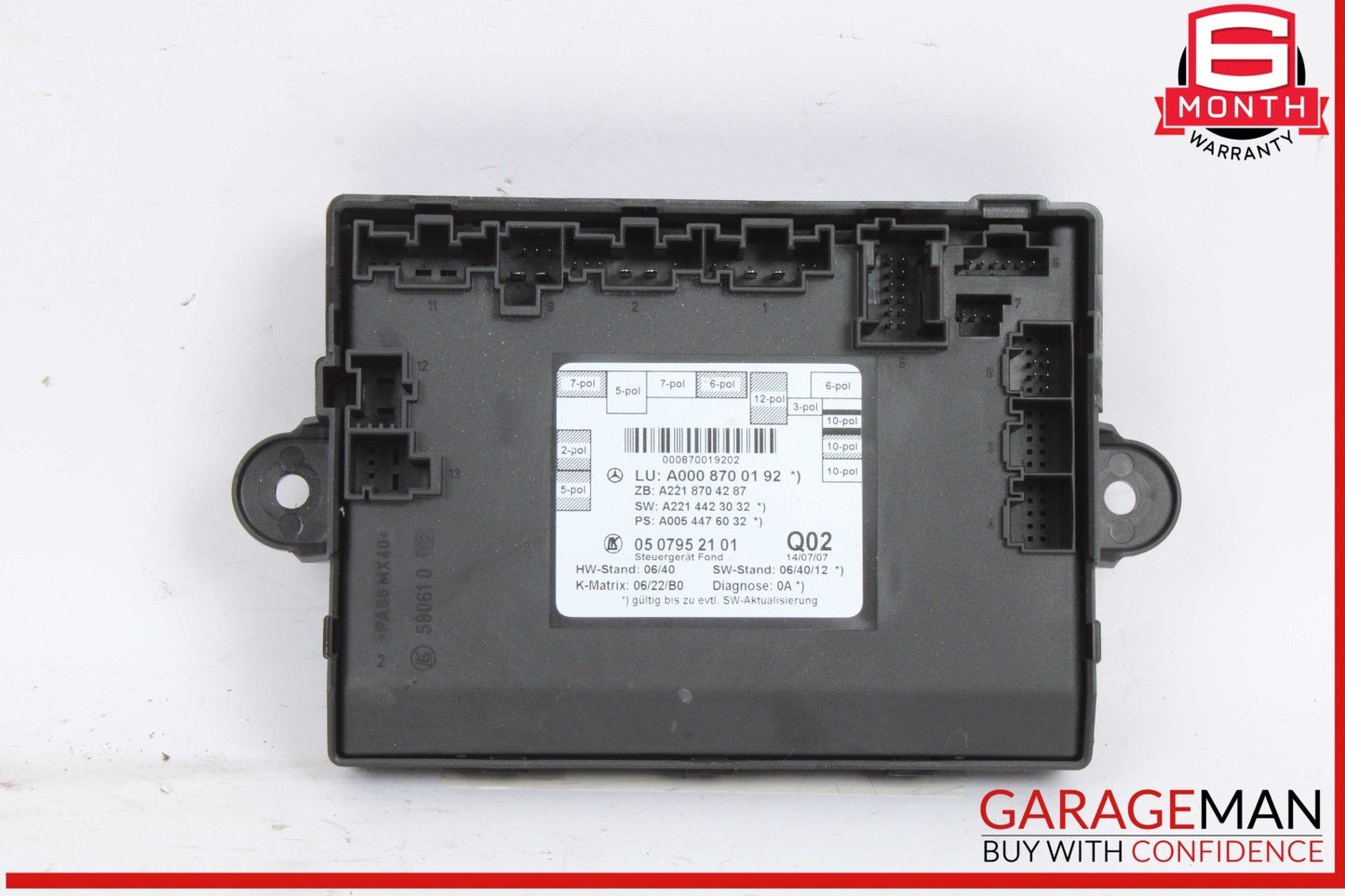 07-13 Mercedes W221 S550 S400 Rear Right or Left Side Door Control Module OEM