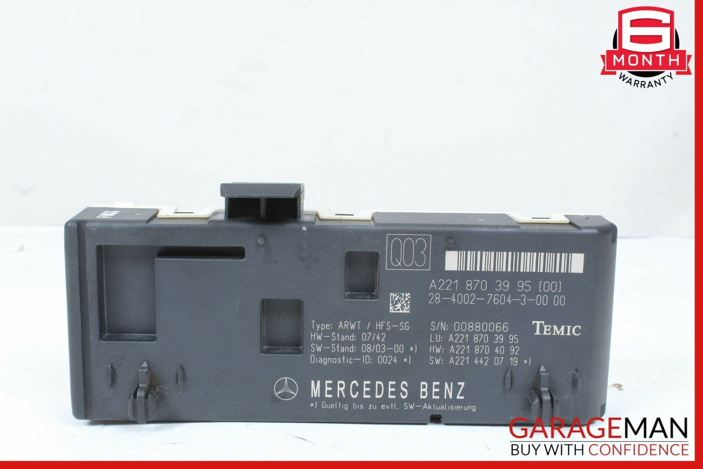 07-14 Mercedes W221 S500 CL63 Trunk Release Remote Open Close Module Unit OEM
